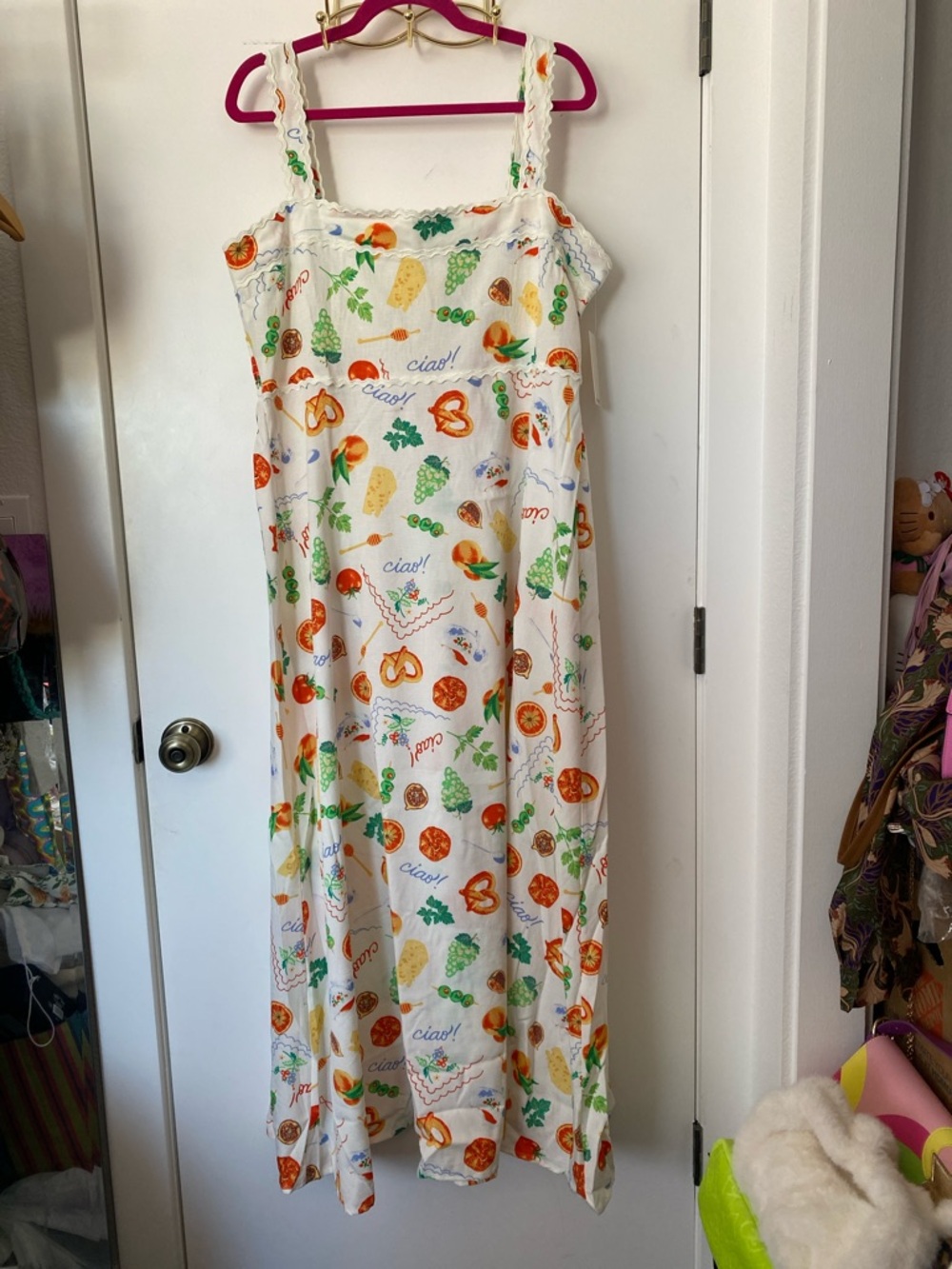 Ciao! HARLOW & ROSE Colorful Colorful Veggie Print Maxi Dress NWT ❤️🍇
